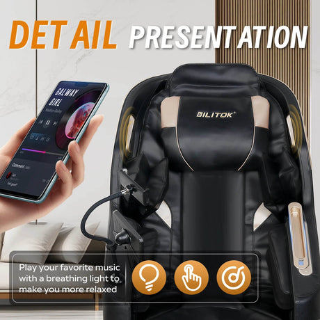 Zero Gravity Full Body Heated Airbag Massage Chair - BILITOK - Sleep Galleria