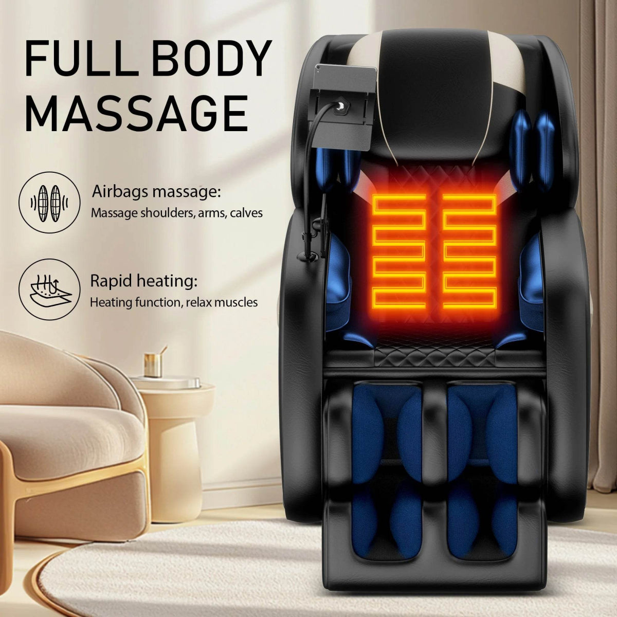 Zero Gravity Full Body Heated Airbag Massage Chair - BILITOK - Sleep Galleria