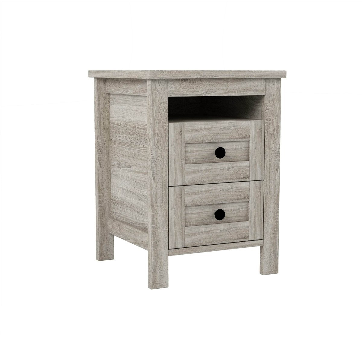 3-Piece Antique Gray Farmhouse Platform Bed Set - Sleep Galleria