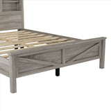 3-Piece Antique Gray Farmhouse Platform Bed Set - Sleep Galleria