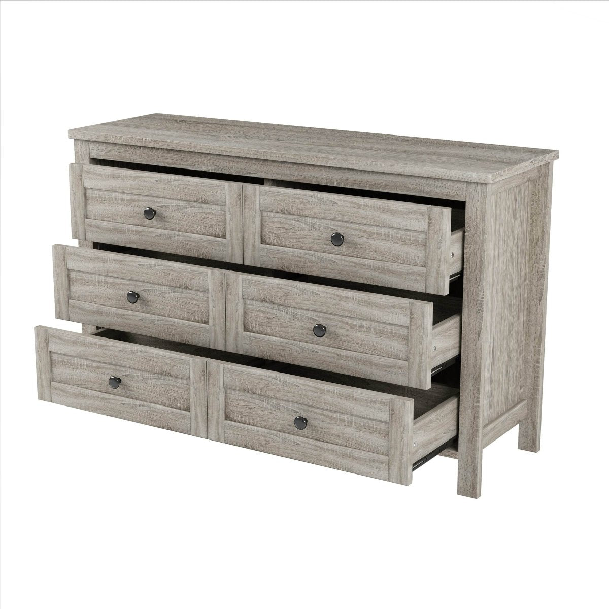 3-Piece Antique Gray Farmhouse Platform Bed Set - Sleep Galleria