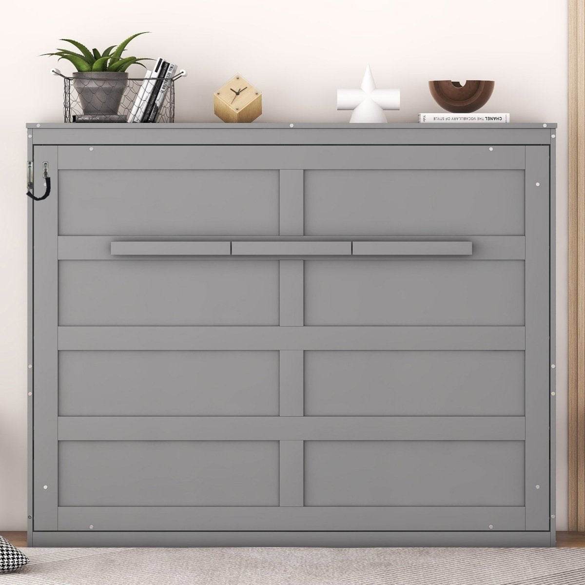 Full Size Gray Plywood Multi-Function Murphy Bed - Sleep Galleria