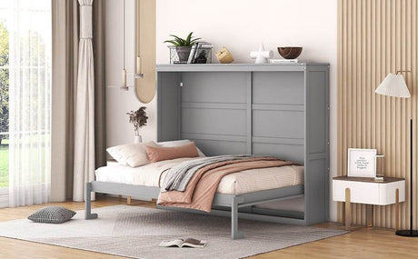 Full Size Gray Plywood Multi-Function Murphy Bed - Sleep Galleria