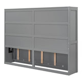 Full Size Gray Plywood Multi-Function Murphy Bed - Sleep Galleria