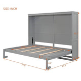 Full Size Gray Plywood Multi-Function Murphy Bed - Sleep Galleria