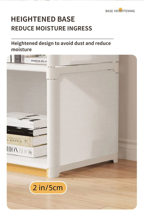 Minimalist Modern 6 - Layer Fabric Wardrobe Organizer Cabinet - Blissora - Sleep Galleria