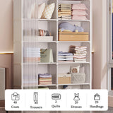 Minimalist Modern 6 - Layer Fabric Wardrobe Organizer Cabinet - Blissora - Sleep Galleria