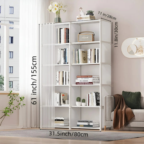 Minimalist Modern 6 - Layer Fabric Wardrobe Organizer Cabinet - Blissora - Sleep Galleria