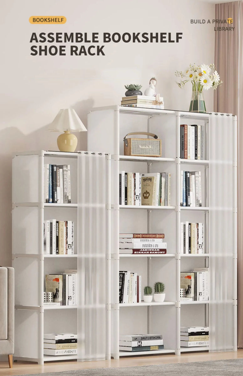 Minimalist Modern 6 - Layer Fabric Wardrobe Organizer Cabinet - Blissora - Sleep Galleria