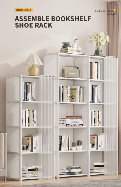 Minimalist Modern 6 - Layer Fabric Wardrobe Organizer Cabinet - Blissora - Sleep Galleria