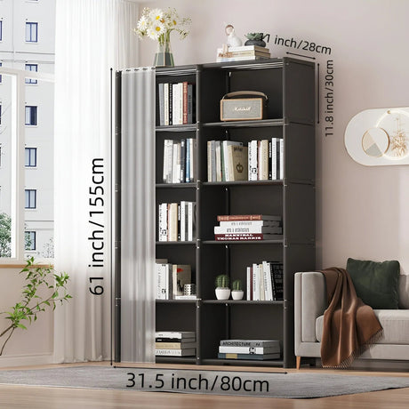 Minimalist Modern 6 - Layer Fabric Wardrobe Organizer Cabinet - Blissora - Sleep Galleria