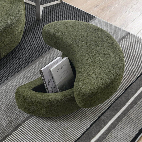 Oversized Upholstered Swivel Chair With Storage Ottoman - Sleep Galleria
