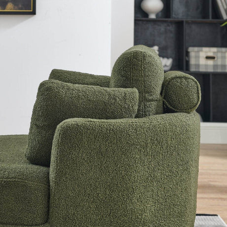 Oversized Upholstered Swivel Chair With Storage Ottoman - Sleep Galleria