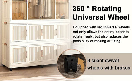 Portable Wardrobe Closet Organizer With Magnetic Doors - Blissora - Sleep Galleria