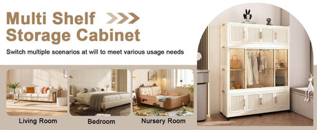 Portable Wardrobe Closet Organizer With Magnetic Doors - Blissora - Sleep Galleria