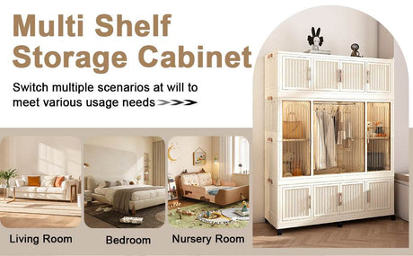 Portable Wardrobe Closet Organizer With Magnetic Doors - Blissora - Sleep Galleria