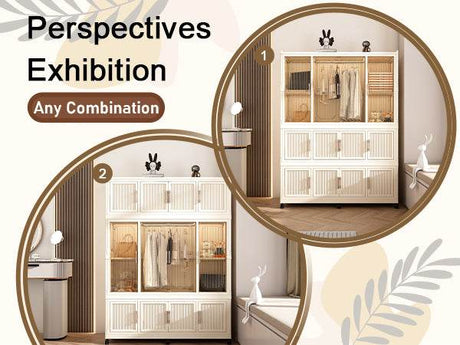Portable Wardrobe Closet Organizer With Magnetic Doors - Blissora - Sleep Galleria