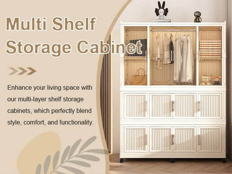 Portable Wardrobe Closet Organizer With Magnetic Doors - Blissora - Sleep Galleria