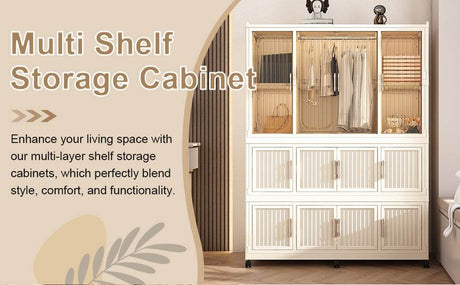 Portable Wardrobe Closet Organizer With Magnetic Doors - Blissora - Sleep Galleria