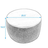 Round Linen Upholstered Storage Ottoman With Removable Top - Blissora - Sleep Galleria