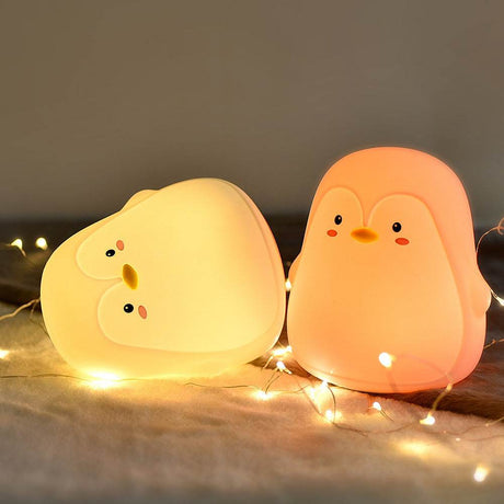 Silicone Portable Penguin Rechargeable Nightlight Lamp - Blissora - Sleep Galleria