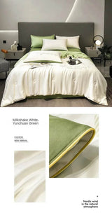 Silky Soft Cooling Summer Quilt Patchwork Blanket - Blissora - Sleep Galleria