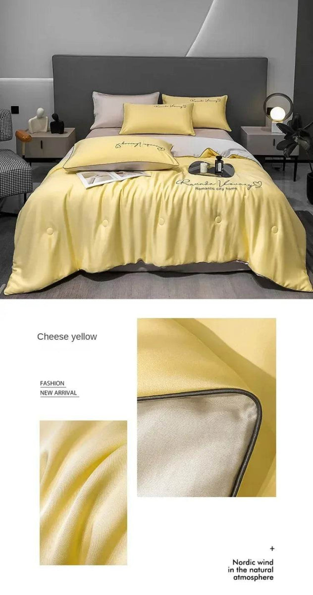 Silky Soft Cooling Summer Quilt Patchwork Blanket - Blissora - Sleep Galleria