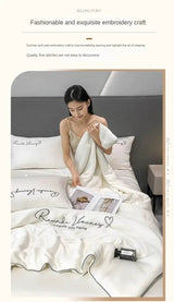 Silky Soft Cooling Summer Quilt Patchwork Blanket - Blissora - Sleep Galleria
