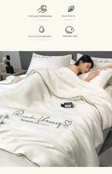 Silky Soft Cooling Summer Quilt Patchwork Blanket - Blissora - Sleep Galleria