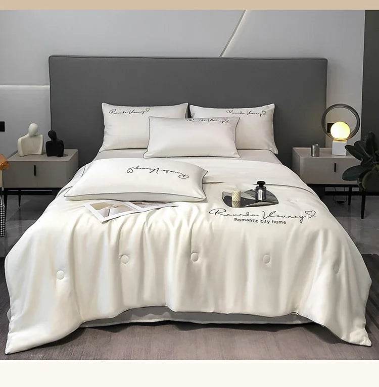 Silky Soft Cooling Summer Quilt Patchwork Blanket - Blissora - Sleep Galleria