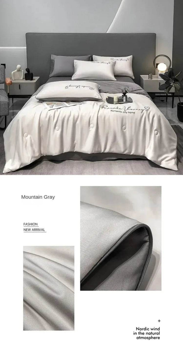 Silky Soft Cooling Summer Quilt Patchwork Blanket - Blissora - Sleep Galleria