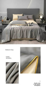 Silky Soft Cooling Summer Quilt Patchwork Blanket - Blissora - Sleep Galleria