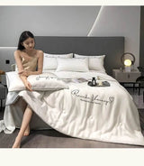 Silky Soft Cooling Summer Quilt Patchwork Blanket - Blissora - Sleep Galleria