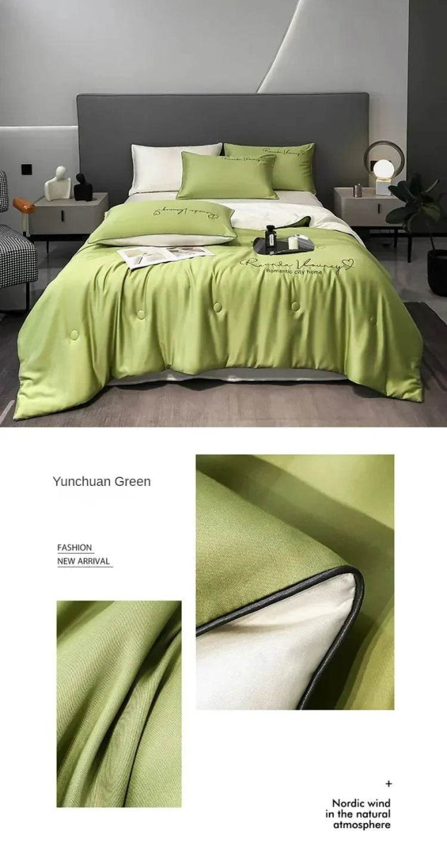 Silky Soft Cooling Summer Quilt Patchwork Blanket - Blissora - Sleep Galleria
