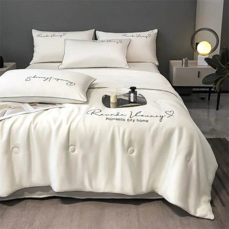 Silky Soft Cooling Summer Quilt Patchwork Blanket - Blissora - Sleep Galleria
