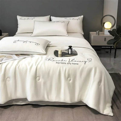 Silky Soft Cooling Summer Quilt Patchwork Blanket - Blissora - Sleep Galleria