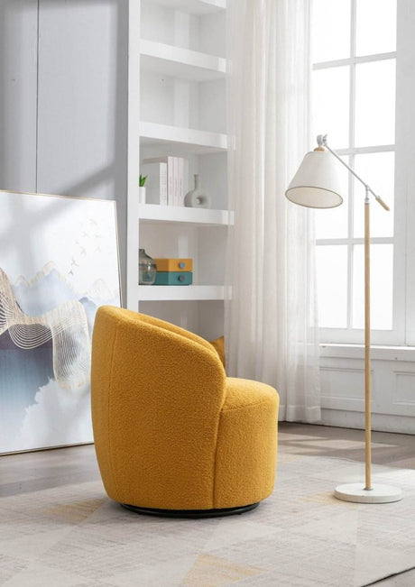 Soft Teddy Fabric Upholstered Swivel Accent Armchair - Sleep Galleria