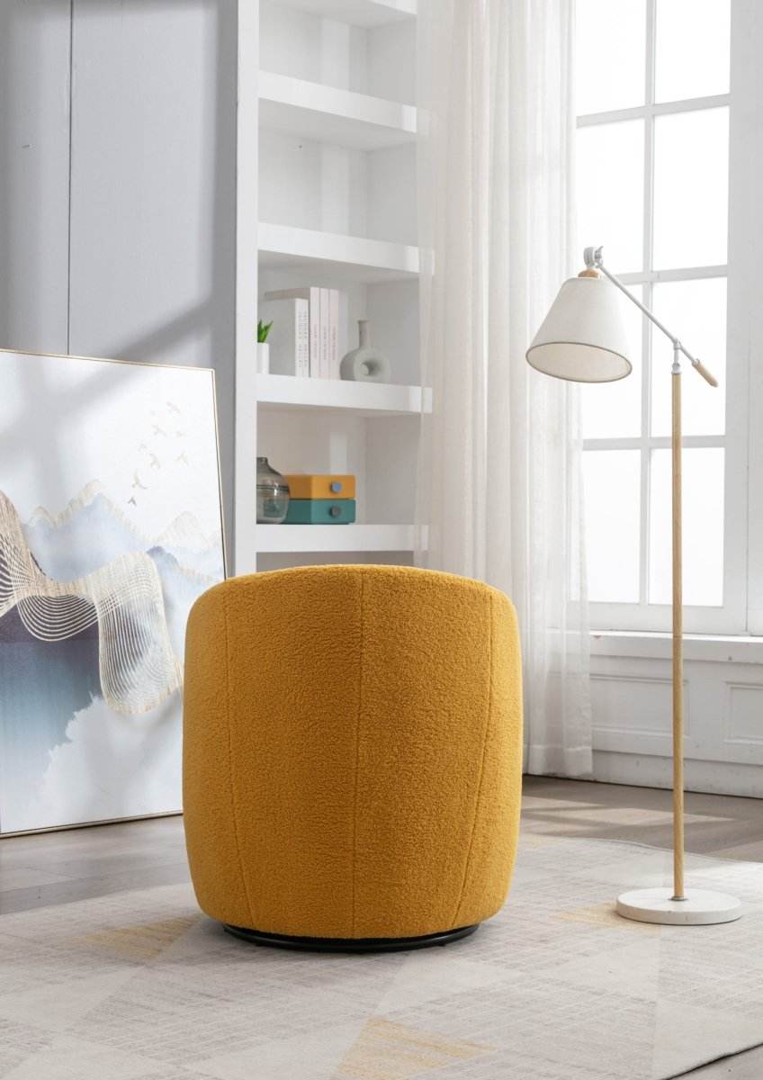 Soft Teddy Fabric Upholstered Swivel Accent Armchair - Sleep Galleria