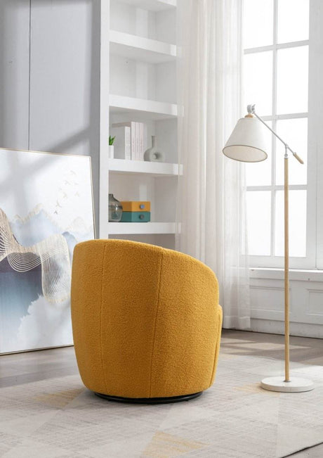 Soft Teddy Fabric Upholstered Swivel Accent Armchair - Sleep Galleria