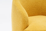 Soft Teddy Fabric Upholstered Swivel Accent Armchair - Sleep Galleria