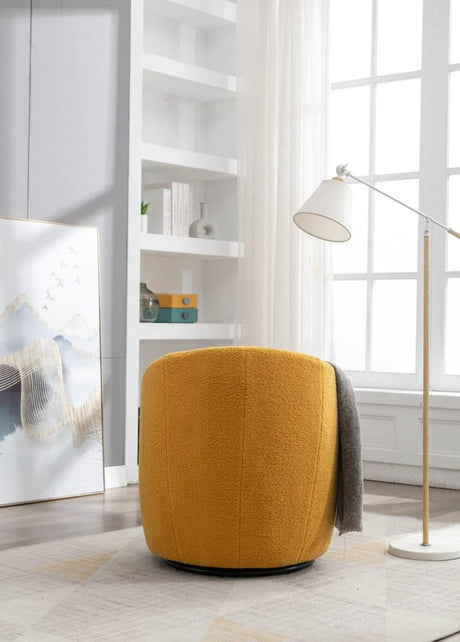 Soft Teddy Fabric Upholstered Swivel Accent Armchair - Sleep Galleria