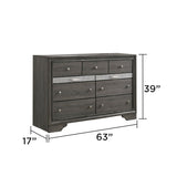 Traditional 5-Piece Gray Wood Bedroom Storage Set - Sleep Galleria