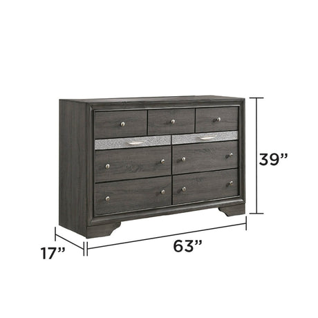 Traditional 5 - Piece Gray Wood Bedroom Storage Set - Blissora - Sleep Galleria