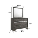 Traditional 5-Piece Gray Wood Bedroom Storage Set - Sleep Galleria