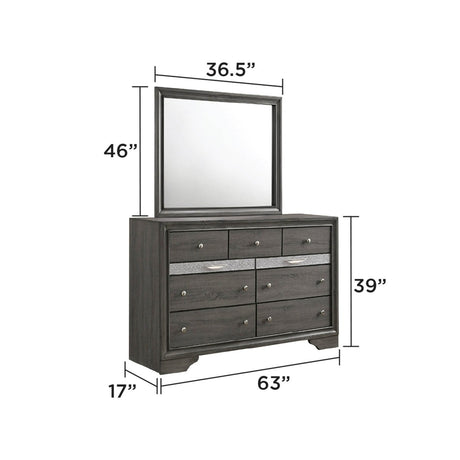 Traditional 5 - Piece Gray Wood Bedroom Storage Set - Blissora - Sleep Galleria