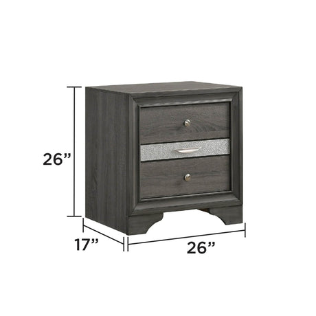 Traditional 5 - Piece Gray Wood Bedroom Storage Set - Blissora - Sleep Galleria