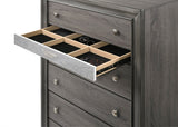 Traditional 5-Piece Gray Wood Bedroom Storage Set - Sleep Galleria