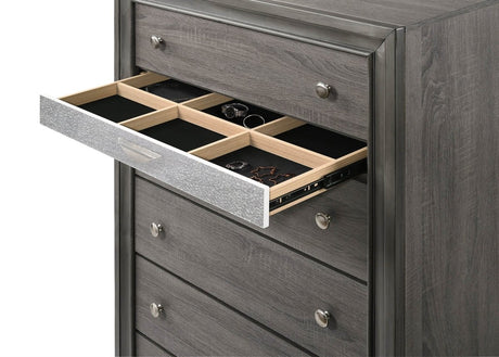 Traditional 5 - Piece Gray Wood Bedroom Storage Set - Blissora - Sleep Galleria