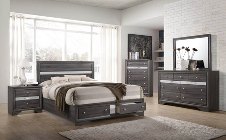 Traditional 5 - Piece Gray Wood Bedroom Storage Set - Blissora - Sleep Galleria