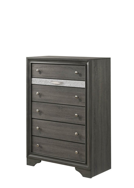 Traditional 5 - Piece Gray Wood Bedroom Storage Set - Blissora - Sleep Galleria